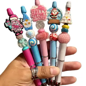 5 Beaded Pens with Various Colors and Styles