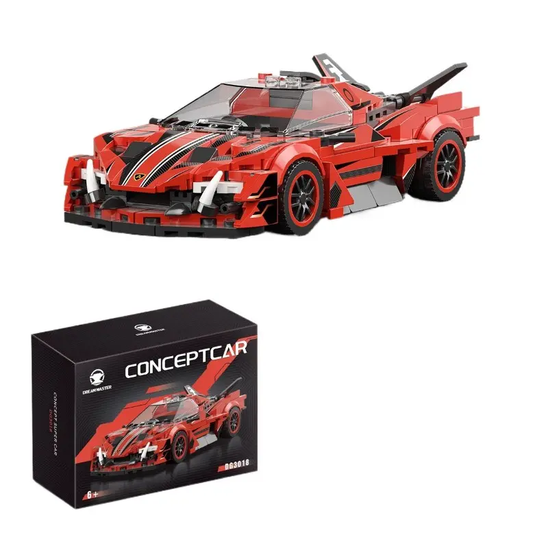 Racing Sports Car Model Building Blocks Diy Building Model Assembly Conceptcar Bricks Toys City Racing Car Home Ornaments Holiday Gifts For Kids Adult Creative Building Set