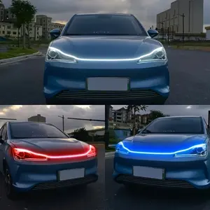 [Universal Fit Automotive Accent Lighting] 1pc Universal Fit LED Car Hood Decorative Strip Light, 12-24V Automotive Hood Accent Lighting, Easy Installation, No Battery Required, for Enhanced Vehicle Exterior Style day  time  running  lights