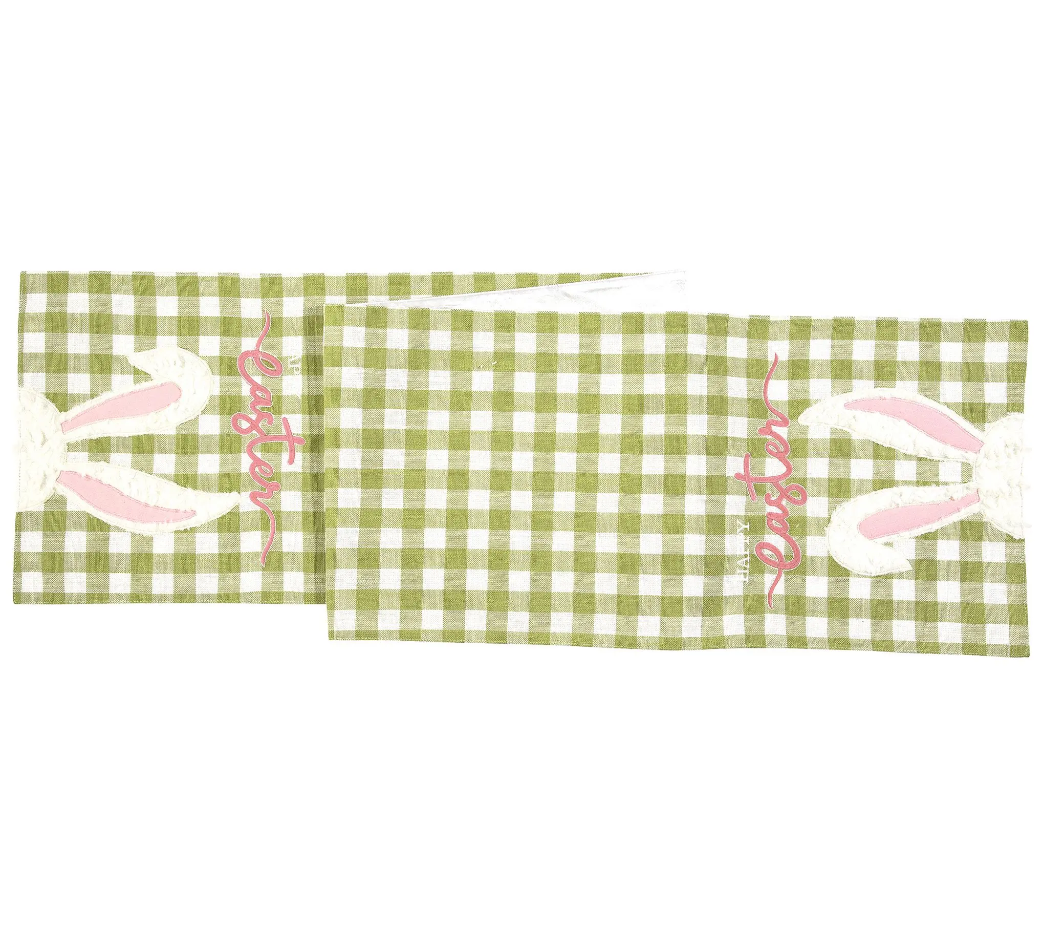 13"x72" Easter Bunny Ears Embroidered Table Runner by Valerie
