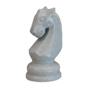 MegaChess 23 Inch Light Gray Perfect Knight Giant Chess Piece