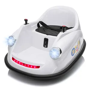 Electric Bumper Car Gift for Kids, 12V Battery Operated Toddler Ride On Car, Easy Remote Control, 360 Degree Spinning and Music Mode for Indoor Outdoor Play