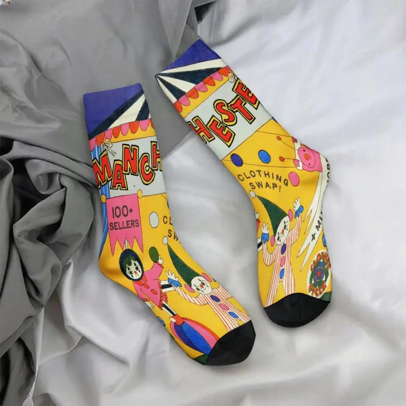 Manchester Clothing Exchange Event Poster: Mid-calf socks - Casual, soft, comfortable, and a must-have for autumn and winter.
