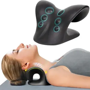 Cervical massage pillow Neck stretcher, neck hump corrector, neck and shoulder relaxer for pain relief Cervical traction device pillow for muscle relaxation and temporomandibular joint pain .Christmas gifts & Thanksgiving gifts