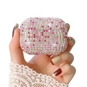 Bling Rhinestone Case for AirPods Pro/4/3/2/1 Generation, Luxury Sparkle Diamond Case for Women Girls Shockproof Protection Cover