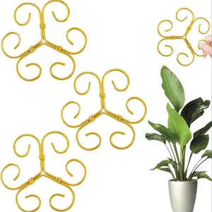3/6PCS Plant Stem Support Set, Plant Stem Support, 2026 New Reusable Plastic Climbing Plant Support Plant Trellis, Upgrade Climbing Houseplant Support Stakes for Indoor Plants Stem Holder, Bamboo Clamp Set for Leaf Stabilization and Support