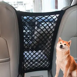 Car Pet Isolation Net, Safety Mesh Storage Bag, Universal Car Seat Gap Storage Bag, Pets Dogs Back Seat Mesh Barrier, Vehicle Backseat Barrier Net