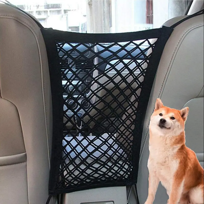 Car Pet Isolation Net, Safety Mesh Storage Bag, Universal Car Seat Gap Storage Bag, Pets Dogs Back Seat Mesh Barrier, Vehicle Backseat Barrier Net, Promoting Safer Driving