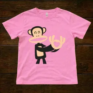 Paul Frank Pink Baby Tee – Vintage Y2K Julius Monkey Graphic