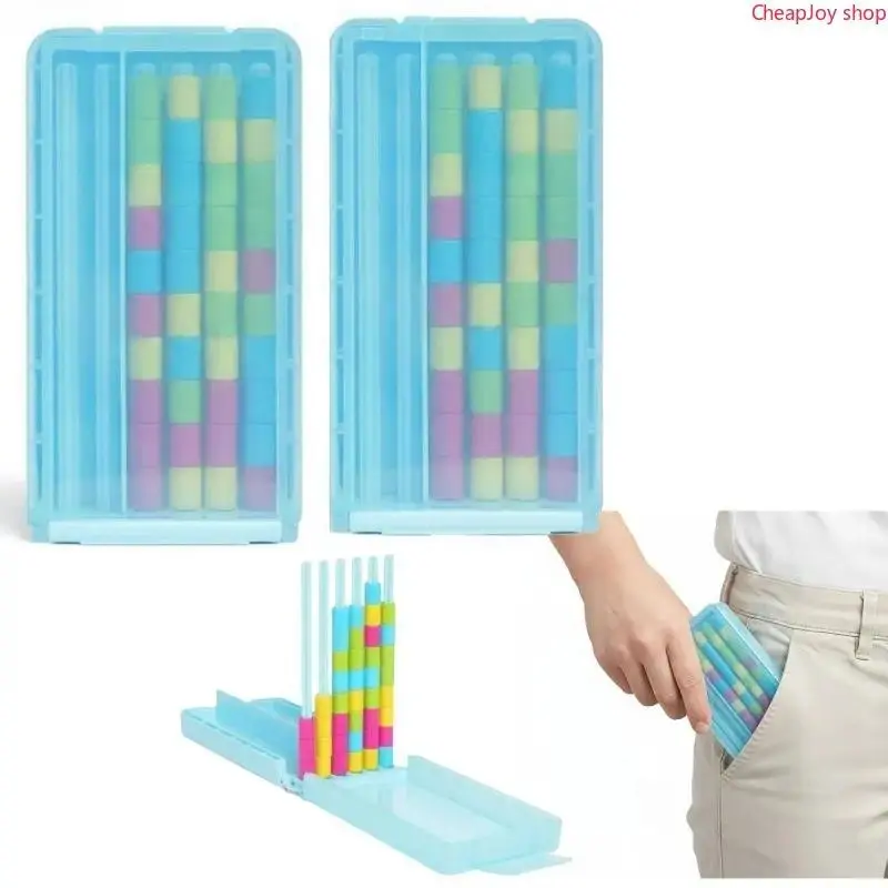 Mini Color Stack Challenge – Portable Brain Teaser Travel Game with 40 Color Rings,Compact Stack and Sort Color Ring Challenge,Perfect Fun Gift for Focus and Logic Training (1/2pcs)