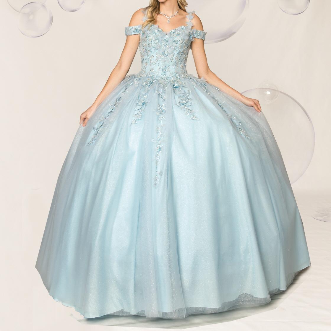 (LIVE 14) Quinceanera Dress Ball Gown Dress Lace design and Glitter Tulle Mexican Sweet 15,Prom party (LIVE 14) Quinceanera Dress Ball Gown Dress Lace design and Glitter Tulle Mexican Sweet 15,Prom party