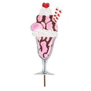 Cherry Heart Ice Cream Sundaes