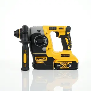 DeWalt DCH273 SDS Hammer Drill 13mm Steel Capacity 1.8 ft-lb (2.4J) for Anchor Setting & Conduit Holes – 0-1100 RPM, Depth Stop, 360° Aux Handle – Kit with Battery & Charger – For Contractors & Homeowners tool