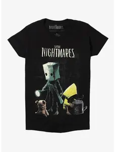 Little Nightmares Group T-Shirt, Movie Graphic Tee, Retro Streetwear for Men and Women, Perfect Gift for Movie Fans