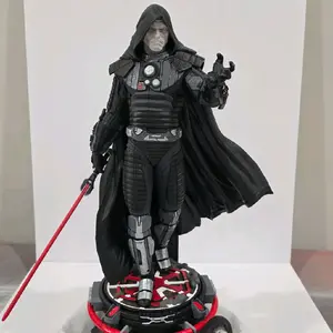 3D-printed and hand-painted 1/6 scale, Darth Malgus with 3 interchangeable heads, 16.5 inches tall.
