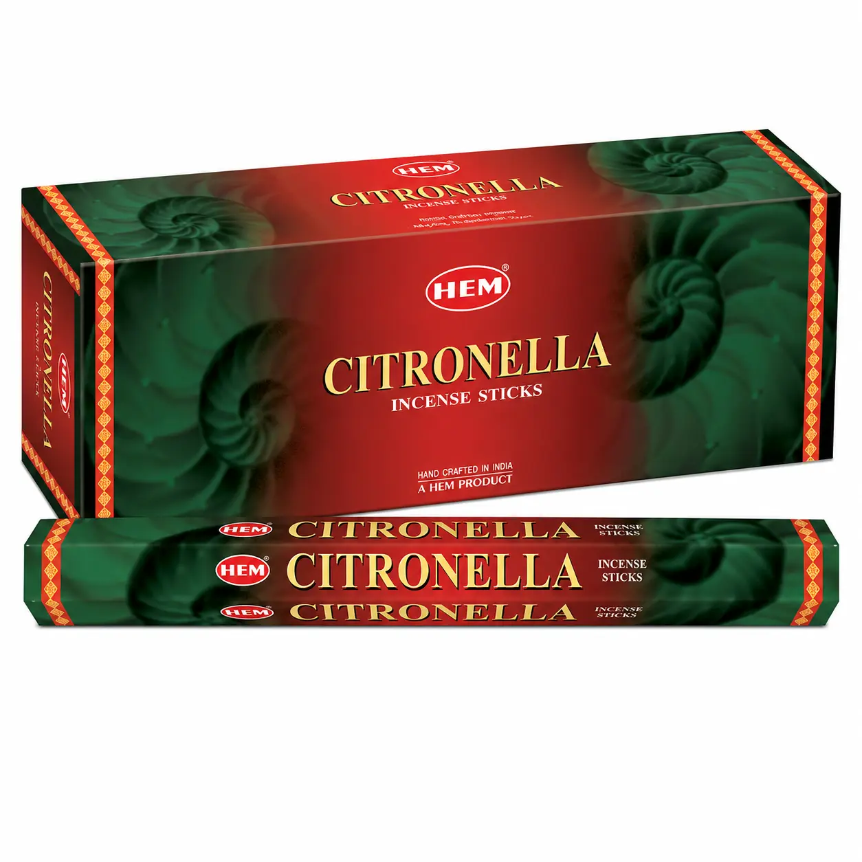 HEM Citronella Incense Sticks Box, 120 Count 6 Pack, Long Burning Aromatherapy Incense for Patio, Outdoor Use, Home Fragrance, Meditation, Yoga & Relaxation