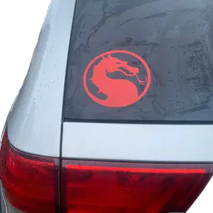 Mortal Kombat Decal - Iconic Symbol Sticker for Car & Laptop - Durable Vinyl Waterproof Design - Show Your Fandom with Style