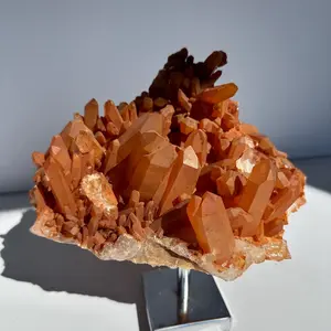 LARGE Tangerine / Orange Quartz Cluster from Corinto, Minas Gerais