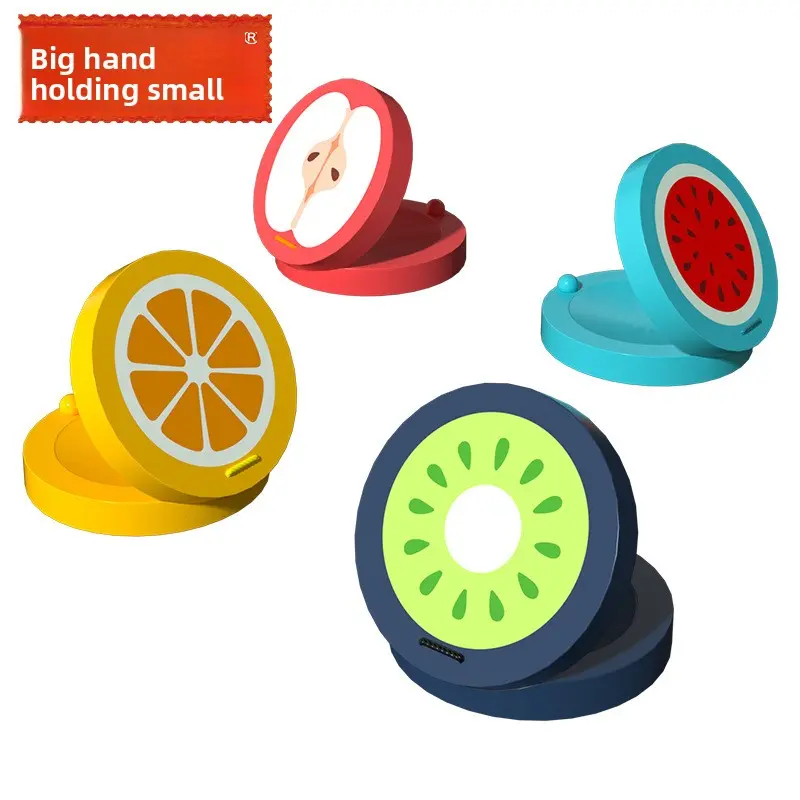 Cartoon Wooden Lotus Wood Castanets Children's Cute Fruit Pattern Castanets Kindergarten Gifts Educational Nostalgic Toys