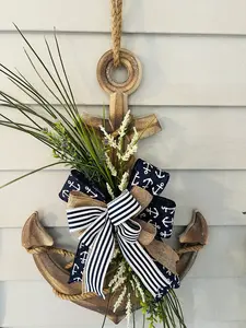 Everyday gift, Rustic wooden anchor, anchor wreath, anchor, lake, beach, decor, wall hanging, door hanging, coastal decor, nautical decor