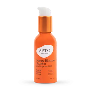 APTO Skincare Orange Blossom Cleanser w/Grapeseed Oil: Gentle but Effective Lightly-Foaming Daily Face Wash for Skin That's Clarified & Refreshed