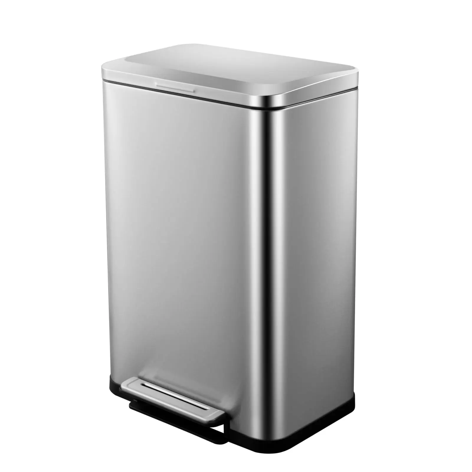 【GARVEE】13 Gallon Tall Kitchen Garbage Can, Hands-Free Stainless Steel Rectangular Trash Can with Fingerprint-Resistant Soft Close Lid, Ideal for Kitchen, Office, and Bathroom Use