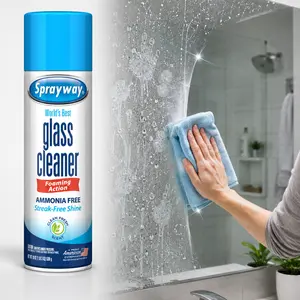 Sprayway 19 oz. Glass Cleaner Household, no drip formula, Sprayway, fresh scent, fiberglass cleaner, chrome polish, stainless steel cleaner, commercial glass cleaner, home cleaning, office cleaning, spotless glass, crystal clear, high gloss, glass cleaner
