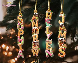[NEW] Custom Gingerbread Letter Ornament | Personalized Name Tag for Stockings | Family Christmas Tree Decor 5