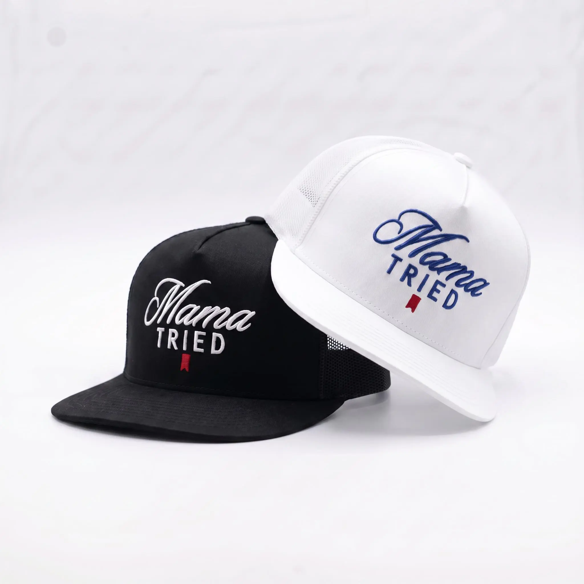 Mama Tried Embroidered Trucker Cap, Breathable Mesh Snapback Hats for Women for Daily Wear & Travel