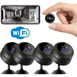 4PCS Hidden A9 Camera Nanny Cam WiFi Wireless 1080P HD with Motion Detection Night Vision Security for Home Office Baby Monitoring Ultra Mini Easy to Conceal