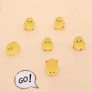 40 Pcs Cute Glow in the Dark Fat Chicks Resin Figurines 4 Poses Collection Ideal for Decoration and Gifting