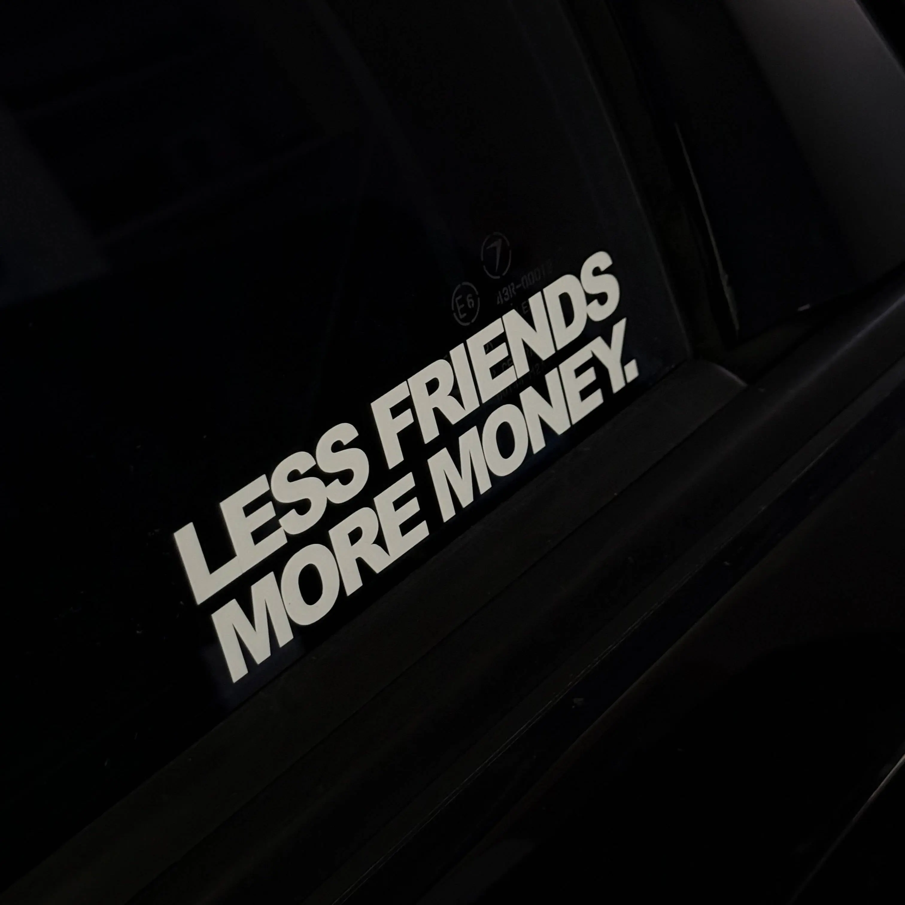 Less Friends More Money V2 Decal - Vinyl Car Sticker