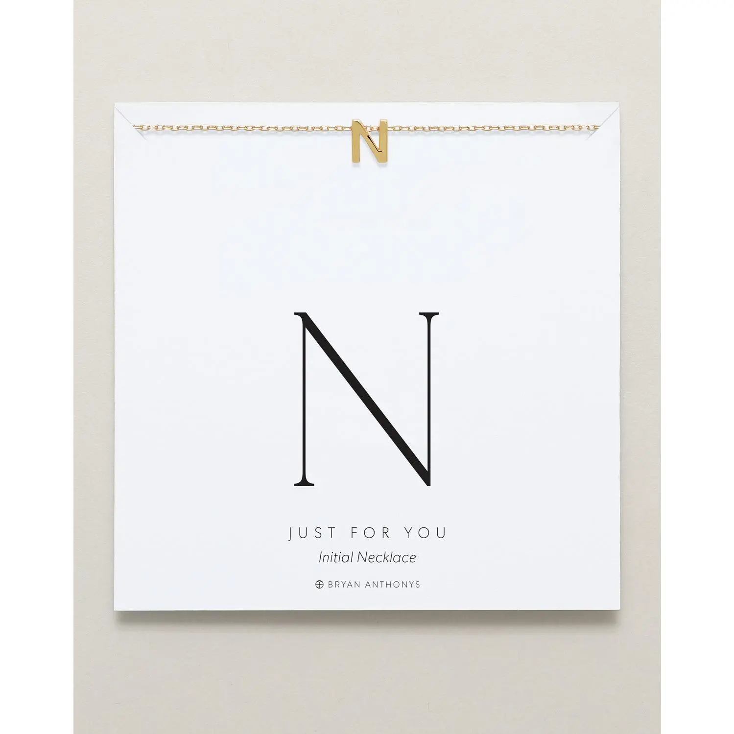 Just For You Initial Necklace — N