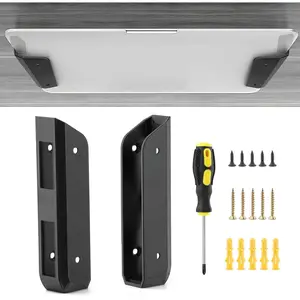 Under Desk Laptop Mount with Adhesive & Screws in,Anti-Scratch Pads,1.1"/ 28 mm Thick,for Laptops,Keyboards,Tablets &More (Black)