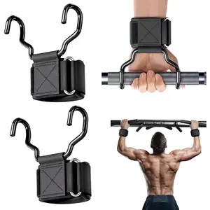 Weight Lifting Hooks, Upgrade Weightlifting Grip Hooks, Heavy Duty Lifting Wrist Straps for Pull-Ups, Strength Training and Deadlifts, Wrist Strap Hook for Men and Women