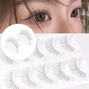 5 pairs of fake eyelashes, naturally slender, soft, light, and realistic, with gentle and sweet eyelashes