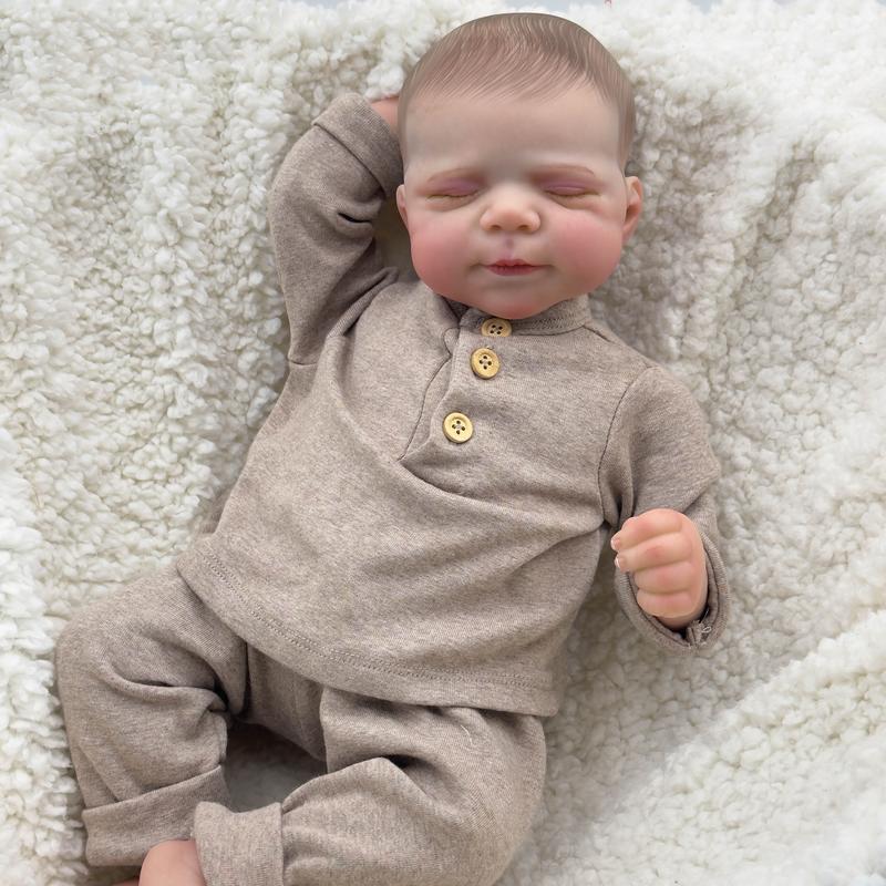 Reborn Baby Dolls Full Body Boy 18 Inch Lifelike Baby Doll Soft Vinyl Real Life Size Babies Realistic Newborn Babies Reborn Toddler Dolls