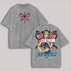 JoJo's Bizarre Adventure Stone Ocean Jolyne CujohPrinted Unisex Washed T-Shirt8
