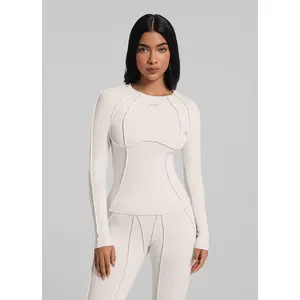 Contour Stitch Long Sleeve Top