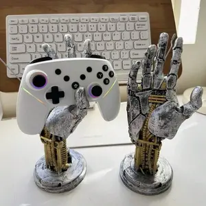 1pc Cyberpunk 3D Printed Game Controller Stand - Multifunctional Desk Organizer For Game Controllers And Phones |   Mechanical Style Decor |   Ideal For Home And Office Use Playstation 5, Gaming Accessories, Boyfriend Gifts, Bracelet Gifts