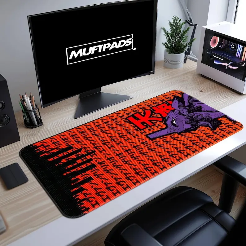 Evangelion Unit-01 Rampage Desk Mat - Genesis Mouse Pad, Anime Gaming Mat, Mecha Fan Gift