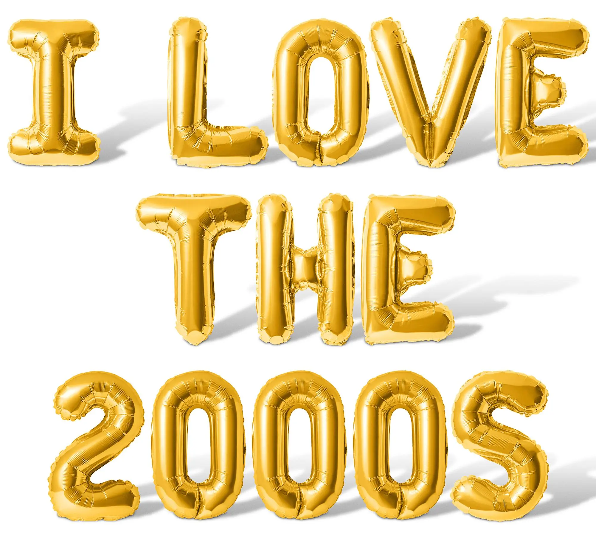 Letter Balloons - I LOVE THE 2000S 16" Inch Alphabet Letters Foil Mylar Balloon 2000S Birthday Party Banner