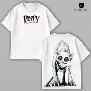 CapNap Poppy Playtime Comfort Fit T-Shirt, Horror Game Character Graphic Tee, Soft Cotton Casual Streetwear Shirt, Creepy Mascot Dark Aesthetic Apparel, Unisex Top Gift For Poppy Playtime Fans Featuring CapNap