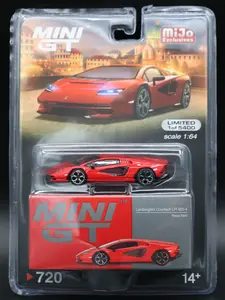 Mini GT Lamborghini Countach LPI 800-4 Rosso Mars #720 MiJo Exclusives Limited Edition