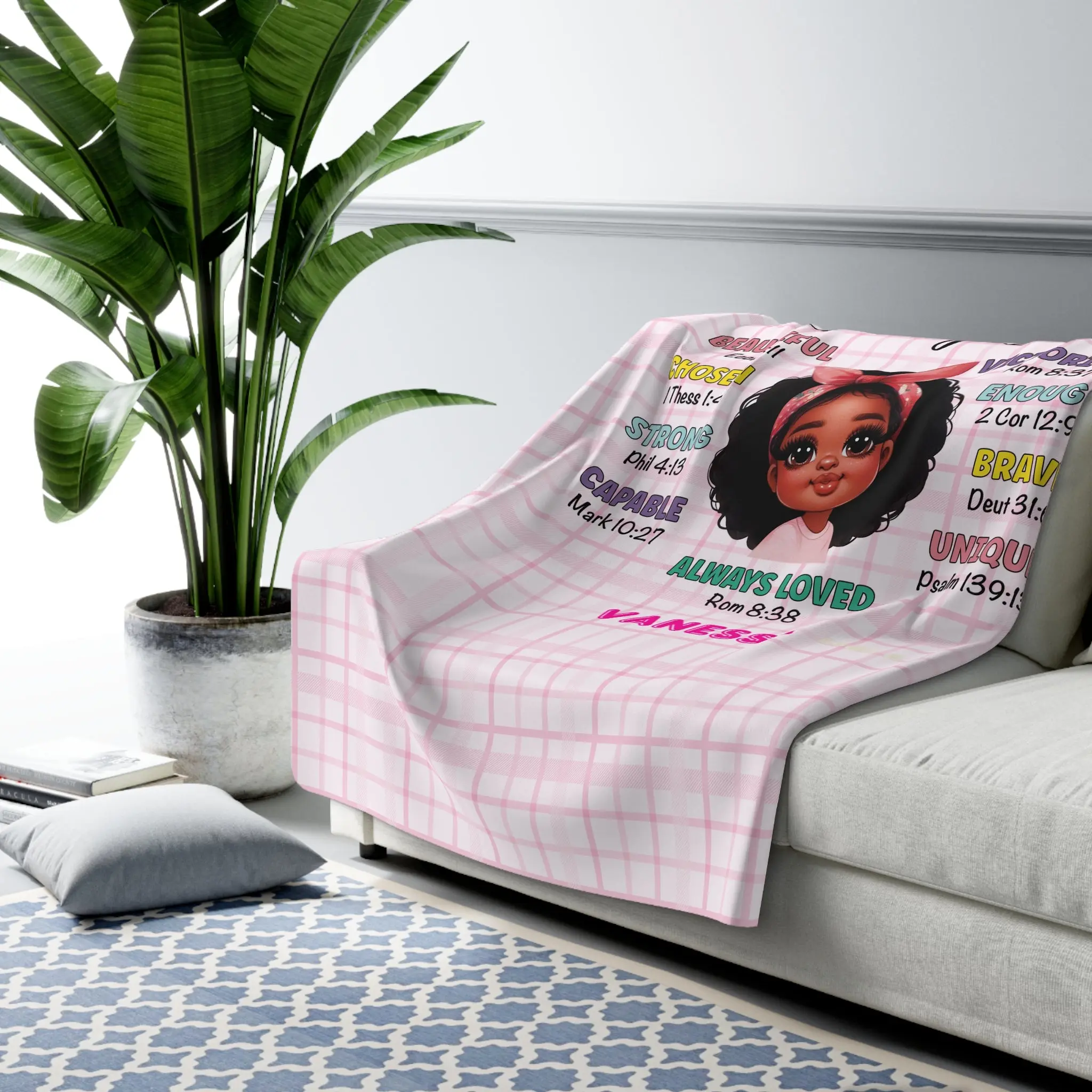Personalized Affirmation Sherpa Fleece Blanket