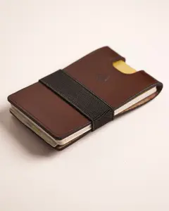 Handcrafted Leather Band Style Wallet - Up to 12 Cards & Cash Capacity, Minimalist Design, Durable Fixed Elastic Band, Handmade in Austin, Texas