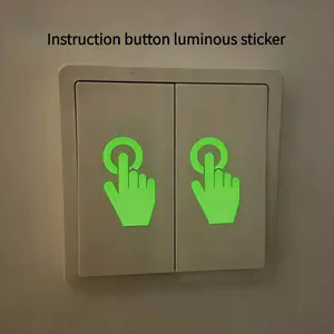 4pcs/8pcs Glow-In-The-Dark Button Stickers, Wall Decals for DIY Home Decor, Night Light Adhesives, Easy-To-Apply Wall Stickers