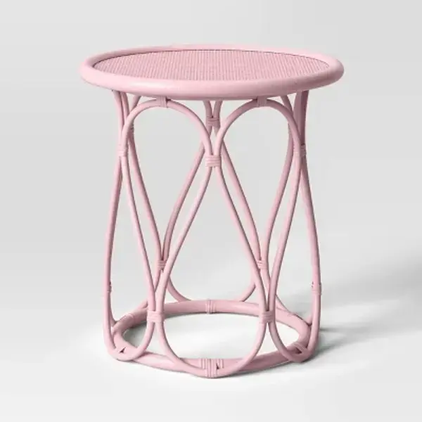Rattan Kids' Bedside Table Coral - Pillowfort