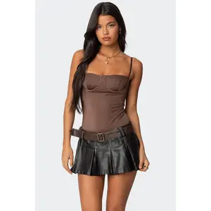 Laurel Shiny Cupped Bodysuit