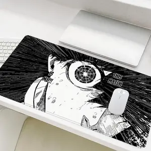 Manga Style Dramatic Eye Close-Up Mouse Pad, Anime Mousepad, Rectangle Gaming Mouse Pad, Non-Slip Rubber Base Stitched Edge Desk Pad for Home Office Game